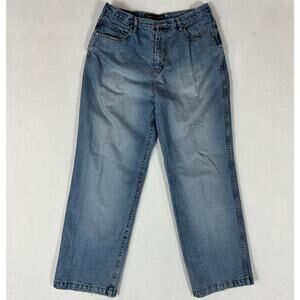 Phat Farm Straight Fit Jeans Men's 36x33 Blue Denim Stretch Relaxed Y2k Grunge